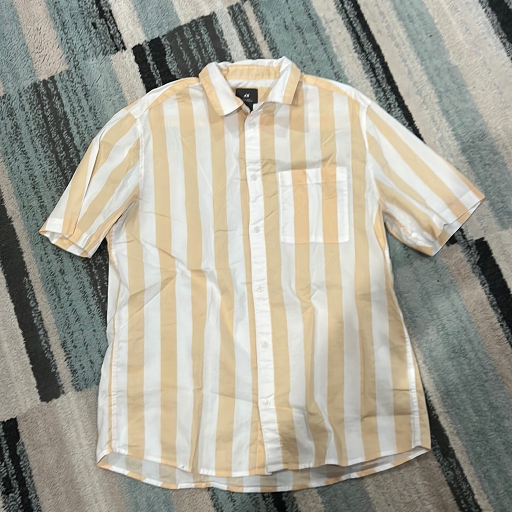 Yellow Striped Button Down